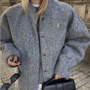 Viral Zara Oversized Bomber (Grey)